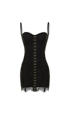 a women's black corset with lace detailing