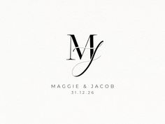 the logo for maggie & jacob, a wedding and event planner company