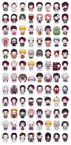 an image of many different anime avatars