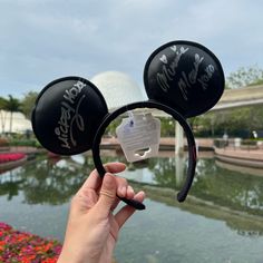 Disney Mickey Mouse Ear Headband Autographed By Mickey And Minnie | Nwt Features: - Simulated Leather - 3d Padded Ears - Non-Slip Velour Interior - Embroidered Mickey Mouse's Signature On The Band - Mickey Mouse And Minnie's Signature In Metallic Silver On The Ears 100% Authentically Signed By Mickey And Minnie At Walt Disney World Parks! The Headband Is 100% Authentic Disney Merchandise Brand New With Tags, Never Worn, Excellent Condition Mickey Mouse Ears Headband, Disney World Parks, Mouse Ears Headband, Mickey Mouse Ears, Disney Ears, Mickey And Minnie, Mickey Ears, Disney Merchandise, Disney Accessories