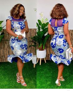 Classy Ankara Styles, Brocade Fashion, Classy Couture, Lace Dress Classy, Stylish Naija, Long African Dresses