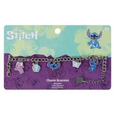 stitch charm bracelet with charms on it