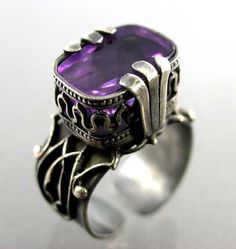 Nancy LT Hamilton.  Nancylthamilton.com.  Amethyst Ring.  Sterling, Fine Silver, Silver Plate, Flat-Topped Amethyst. Woman Ring, Zircon Jewelry, Wedding Party Jewelry, Vintage Punk, Jewelry Photography, Jewelry Wedding, Fashion Woman, Jewelry Diy, Jewelry Party