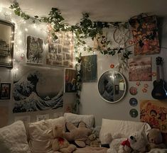 Aethstetic Room Idea Simple, Clear Room Aesthetic, Forest Dorm Room Aesthetic, Clustered Room Aesthetic, Folklore Aesthetic Room, Vibey Bedroom Aesthetic, Spiritual Room Aesthetic, Forest Room Ideas, Forest Room Aesthetic