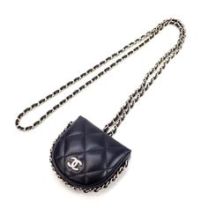 Chanel Chain Wallet Coin Purse Lambskin Black Approx. W8 X H7.5 X D1.5cm Chain: Approx. 110cm Chanel Chain Wallet, Chanel Chain, Chain Wallet, Chanel Bags, Wallet Chain, Limited Time, Black Color, Coin Purse, Coin