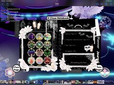 an image of a web page with lots of buttons and decorations on the front cover