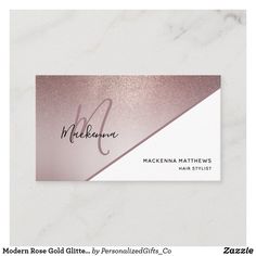 a business card with a metallic foil effect on the bottom, and a pink ombrella