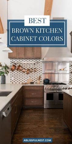 the best brown kitchen cabinet colors