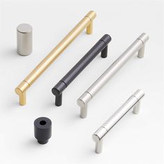 four different types of handles and knobs