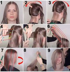 Cut Hair At Home, Cut Own Hair, Long Hair Cut Short, How To Cut Your Own Hair, Diy Haircut, Penteado Cabelo Curto, Long Layered Hair