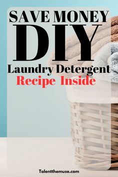 Tired of spending too much on laundry detergent? Learn how to make your own and keep more money in your pocket. save money on laundry, frugal cleaning tips, affordable detergent DIY Diy Laundry Detergent Liquid, Make Your Own Laundry Detergent, Laundry Soap Recipe, Homemade Laundry Soap, Laundry Detergent Recipe, Detergent Recipe, Dr Bronners, Diy Laundry Detergent, Natural Recipes