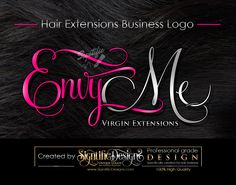 the logo for hair extensions business