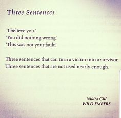 there is a piece of paper with writing on it that says, three sentences i believe you