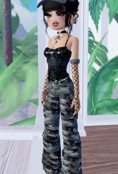 Dress to impress, roblox, outfit inspo Baddie Dress To Impress Outfit, Playing Dress-up, Baddie Dresses, Bedroom Decorating Tips, Y2k Girl, Baddie Style, Roblox Outfit, Bedroom Decorating, Camo Pants