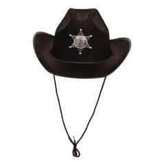 PRICES MAY VARY. This adorable children's cowboy hat is a great addition to any costume. Well made and great quality! Great accessory for any cowboy costume. Sherriff hat is one size fits most kids. Spot clean. Great addition to sheriff themed birthday parties, dress up days, or holiday dress up.. Can also be used as a centerpiece for a Sherriff themed party. This great quality sheriff hat is a fun addition to your dress up accessories. Great addition to sheriff themed birthday parties, dress up Western Costume Hat For Halloween, Western Halloween Costume Hat, Western Style Halloween Costume Hat, Western Black Hat Bands For Halloween, Western Style Halloween Costume Hats And Headpieces, Western Costume Hats And Headpieces For Rodeo Halloween, Brimmed Black Costume Hat For Western-themed Events, Western Black Costume Hats And Headpieces For Country Events, Western Black Costume Hat For Country Events