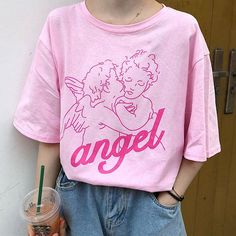 Judge Clothes, Cosmo Photoshoot, Floral Witch, Pink Core, Angel T Shirt, Angel Shirt, Tokyo Street Fashion, Christmas Sack, Cute Pants