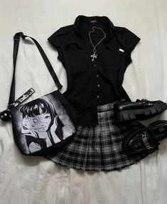 Grunge Goth, Swaggy Outfits, Really Cute Outfits, Edgy Outfits, Visual Kei, Casual Style Outfits, Mode Inspiration, Lookbook Outfits, Gq