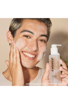 Clean the day's dirt and oil off your skin with this gentle gel face cleanser. 5.0 fl. oz. Made in the USA Honest Beauty, Face Cleanser, Made In The Usa, Your Skin, Nordstrom Rack, Nordstrom, Skin, Beauty