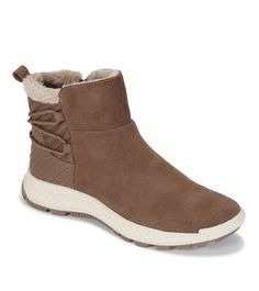 Mandie - Mushroom Suede - Hero High-top Suede Waterproof Boots, Ankle-high Suede Waterproof Boots For Outdoor, Winter Mid-top Hiking Boots With Rubber Sole, Beige Round Toe Mid-calf Winter Boots, Suede High-top Waterproof Boots With Lug Sole, Toe Loop Sandals, Wide Width Sandals, Mule Sneakers, Cold Weather Boots