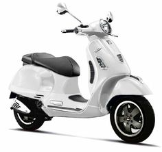 a white scooter is shown on a white background