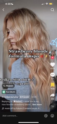 Hair Stuff, Strawberry Blonde, Beauty Ideas, Cosmetology, Hair Inspo, Red Hair, Long Hair