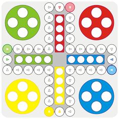 an image of a game board with circles and dots on it, as well as the numbers