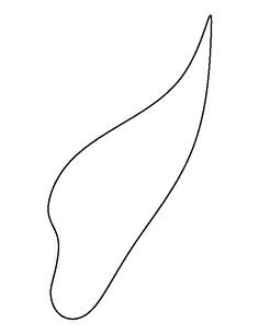 the outline of a long leaf on a white background