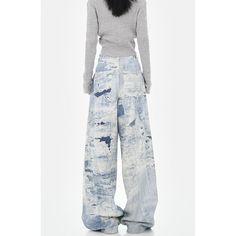 High Street Washed Tie Dye High Waisted Wide Leg Baggy Jeans Fabric: Cotton Size: S, M, L, XL Multiple Color Selections: Blue  Season: Spring, Fall, Winter Dance Pants Hip Hop, Wide Leg Baggy Jeans, Dance Pants, Jeans Fabric, Tactical Pants, Solid Color Shirt, Outdoor Jacket, Pullover Shirt, Cardigan Tops