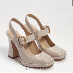 New, Worn Once. Color: Linen Patent Signature Fragrance, Platform Loafers, Mary Jane Pumps, Vintage Glam, Mary Jane Heels, Sling Back, Mary Jane Shoes, Sam Edelman Shoes, Boots For Sale