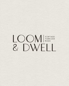 the logo for loom and dwelll is shown in black on a white background