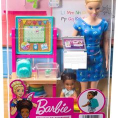 Barbie Teacher - Barbie You Can Be Anything Teacher Doll And Playset New, Age 3+, 250+ Careers, Made Indonesia, New Seal Box, Holiday Gift, Girls Doll Play Set, Teacher Barbie, Toys Barbie, Girls Doll, Barbie Doll Accessories, Pink Barbie, Barbie Toys, You Can Be Anything, Doll Play, Play Set