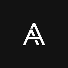 the letter a is made up of two white lines on black background, and it appears to be overlapping