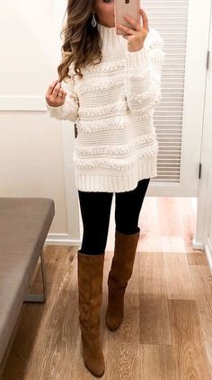 Cute Sweaters For Fall, Winter Party Outfit, Sweater Outfits Fall, Pinterest Outfits, Cute Fall Outfits, Fall Fashion Outfits, Outfit Casual