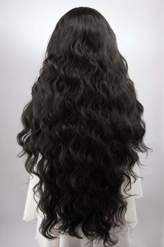 Natural Black Wig 13 X 6 Large Base Lace Front Wig 32 Inches Wavy Long Wig Cosplay Witcher Yennefer Wig Halloween Costume Wig Maxwell - Etsy Brown Hair Halloween Costumes, Black Curly Wig, Black Wavy Hair, Natural Wavy Hair, Wavy Wig, Black Curly Hair, Brown Texture, Wavy Curly Hair, Black Wig