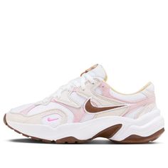 (WMNS) Nike AL8 'White Pink Brown' HM3691-130 Pink And Brown Sneakers, Tennis Shoes Nike Women's, Nike Shoes Women Sneakers, Basic Tennis Shoes, Cute Nike Sneakers, Pink And Brown Shoes, Cute Shoes Sneakers Casual, Cute Tennis Shoes For Women, Nike Women’s Shoes