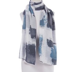 WynneLayers Abstract Printed Gauze Scarf  Create looks that linger for seasons. This rich, abstract airbrush printed scarf refreshes your staples so you have longevity in your wardrobe. Let it lay over your coats in fall, your tops in spring and your tanks in summer. Printed Scarf, Sea Blue, Draped Fabric, Scarfs, Scarf Print, In Summer, Easy Wear, Blue Sea, Abstract Print