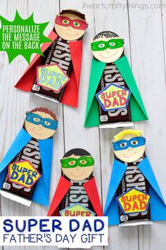 father's day gift ideas for kids to make with the super dad paper craft