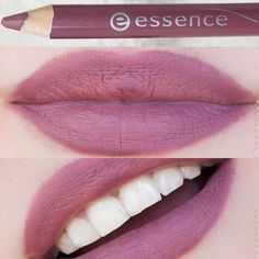 Gorgeous creamy lip liner by Essence called (Satin Mauve). Mauve Lipstick, Essence Makeup, Makeup Is Life, Cool Makeup Looks, Essence Cosmetics, Makeup To Buy, Beauty Products Drugstore