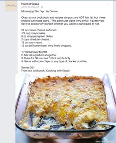 the recipe for this casserole is shown with instructions to make it in an oven