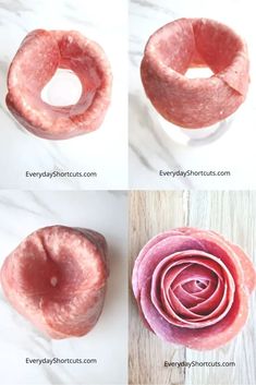 how to make an easy diy flower out of doughnuts - step by step instructions