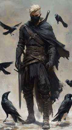 Butler Concept Art, Warlord Character Design, Assassin Illustration, Fae Knight, Dnd Character Concept Art, Dramione Fan Art Hot, Dark Fantasy Male, Dnd Aesthetic, Villain Cosplay