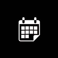 a calendar icon on a black background