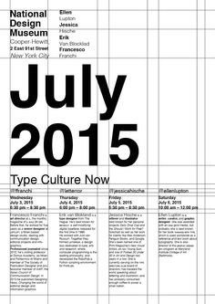 the national museum's poster for july 2013, featuring different types of text and numbers