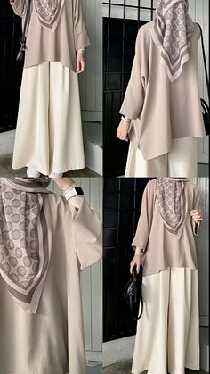 Muslimah Formal Outfit, Cute Modest Outfits Muslim, Muslimah Fashion Outfits Casual Simple, Outfit Hijab Syari Casual, Minimalist Outfit Hijab, Ootd Tunik Hijab, Tunik Hijab Style, Ootd Muslim, Outfit Campus