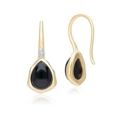 A modern and timeless design drop Earrings with a unique Black Onyx featuring Topaz gemstones with 18ct Gold Plated Sterling silver. A quick buff with a jewellery cleaning cloth will remove metal tarnishes and keep gemstones looking glossy. Please avoid contact with perfumes, cosmetics or chemicals. Elegant Diamond Earrings With Gemstone Accents For Formal Occasions, Elegant Formal Diamond Earrings With Gemstone Accents, Modern Teardrop Gemstone Earrings, Elegant 14k Gold Earrings With Gemstone Accents, Modern Teardrop Diamond Earrings, Contemporary Drop Jewelry For Formal Occasions, Formal Drop Contemporary Jewelry, Contemporary Formal Drop Jewelry, Modern Gold Earrings With Gemstone Accents