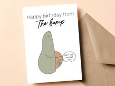 a birthday card with an image of a bump