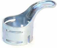 an aluminum pipe clamp on a white background