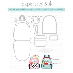 the paper crafter's kit includes an image of a backpack and other items