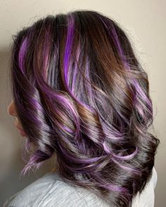 Go Big or Go Home! First time hair color with purple Elumen lights by Stylist Jak using Elumen and ECRU New York! Elumen Hair Color, Highlights Purple, Purple Balayage, Hair Pics, New Hair Trends, Fashion Shades, Hair Color Formulas, Violet Hair