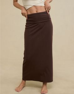 Aerie Chill Up Foldover Maxi Skirt Aerie Clothing, Foldover Skirt, High Wasted Jeans, Boot Cut Leggings, Bra Dress, Modest Fashion, Vienna, Fashion Inspo Outfits, Women's Jeans